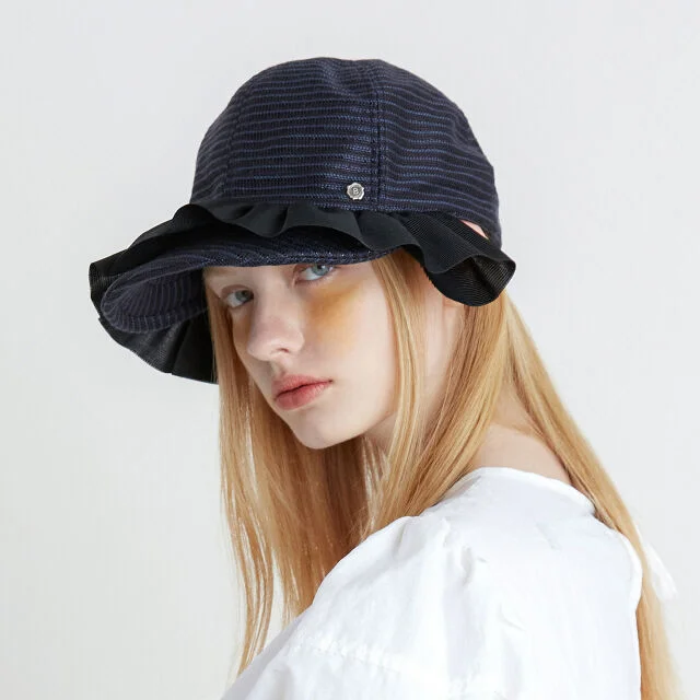 Pleats Cap – Navy