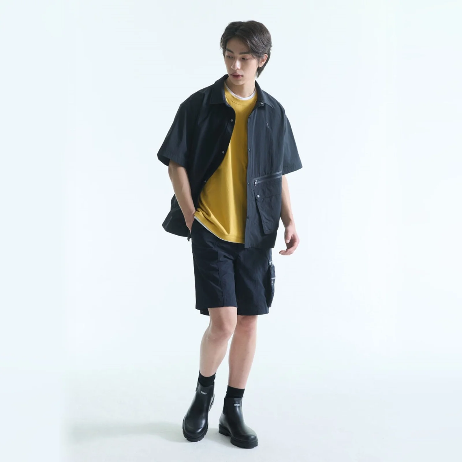 男裝 潮流 防撕裂布 短袖 襯衫 AAS26MSHI004NOI