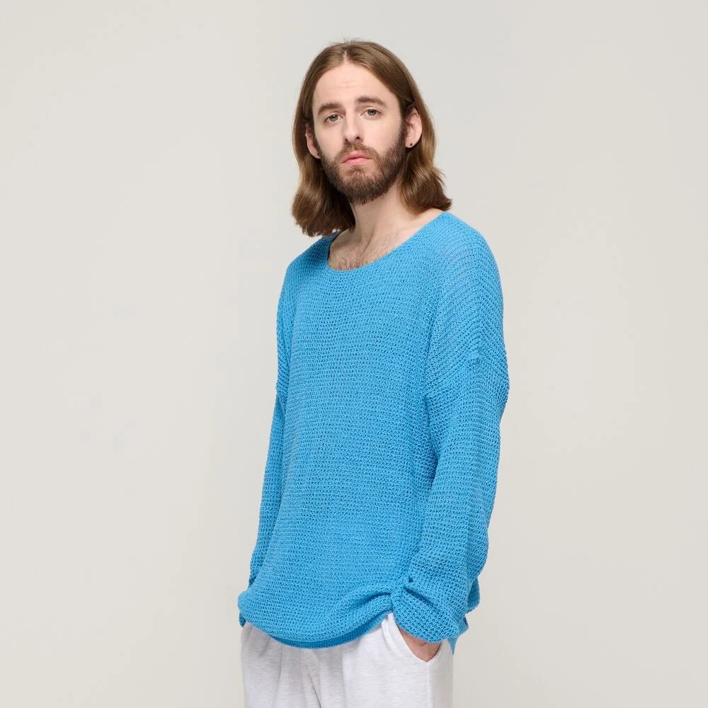 CB SUMMER SCASHI WAFFLE COZY KNIT (BLUE)