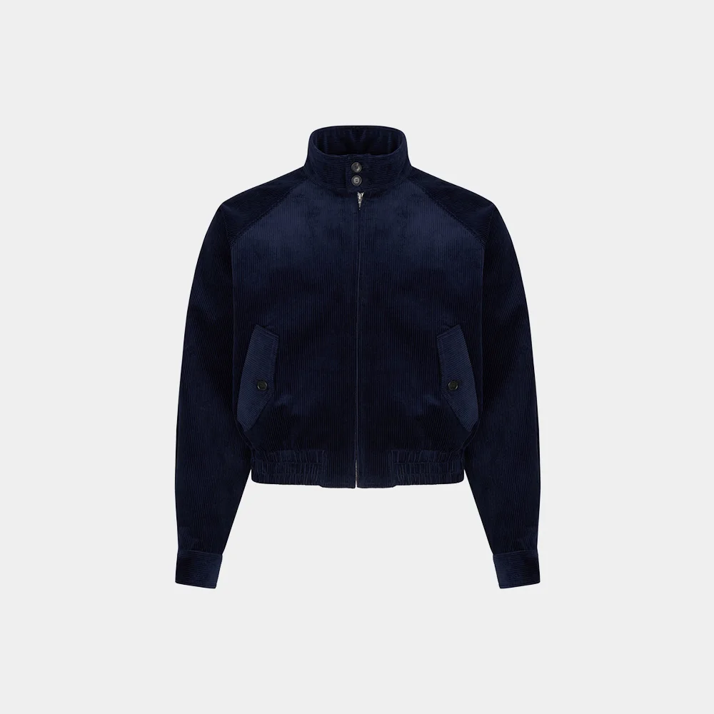 HARRINGTON ENGLISH COUDUROY BLOUSON - NAVY