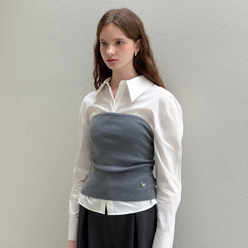 Bustier layerd knit Top