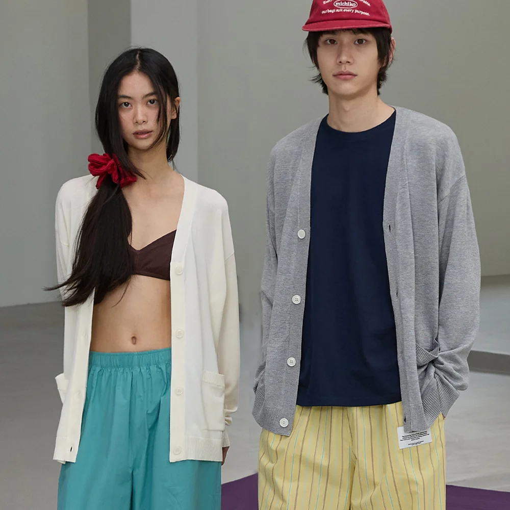 (Uni) Wearable Home Cardigan Cream ivory