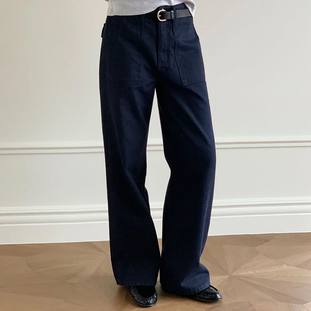 Billy Pocket Wide Denim (Indigo Blue)