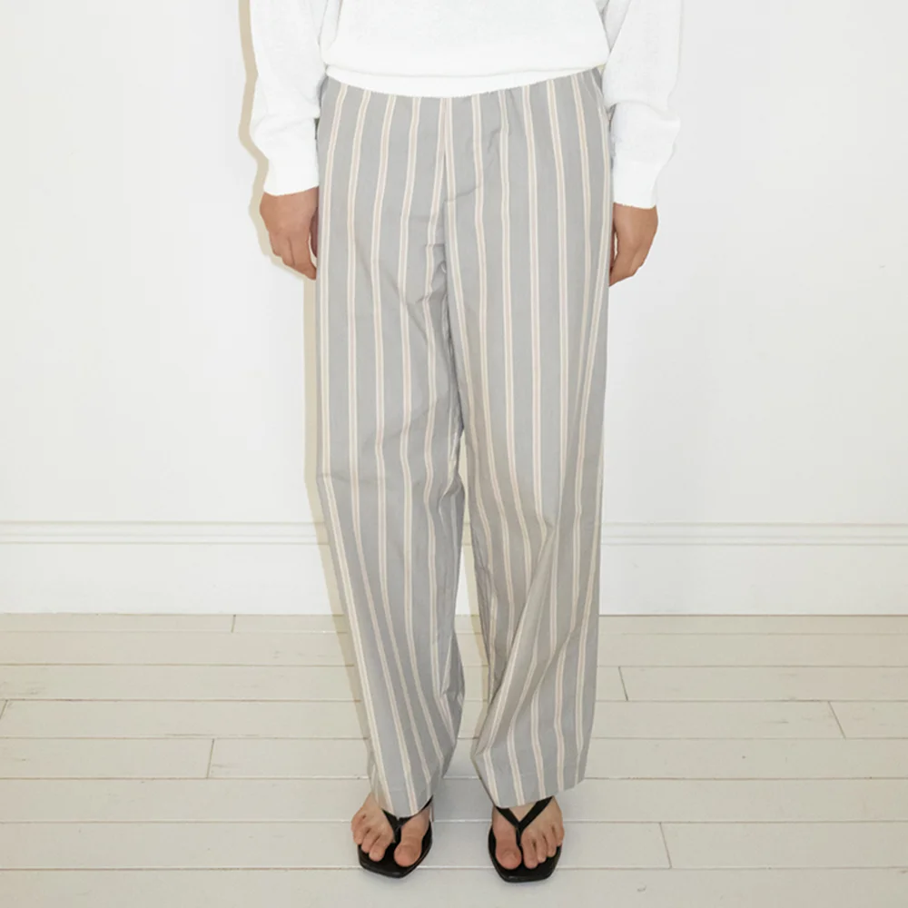 Lounge Stripe Pants (Grey)