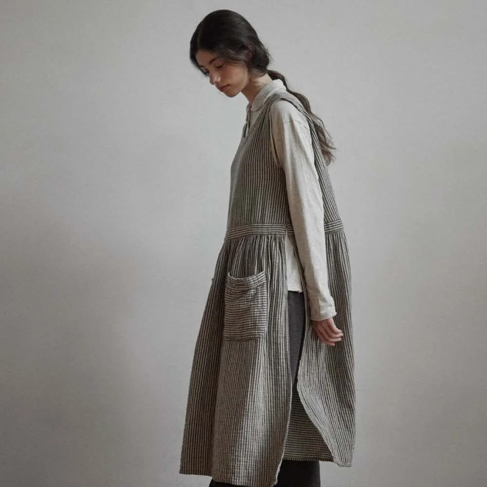 London Stripe Sleeve Dresses -2color