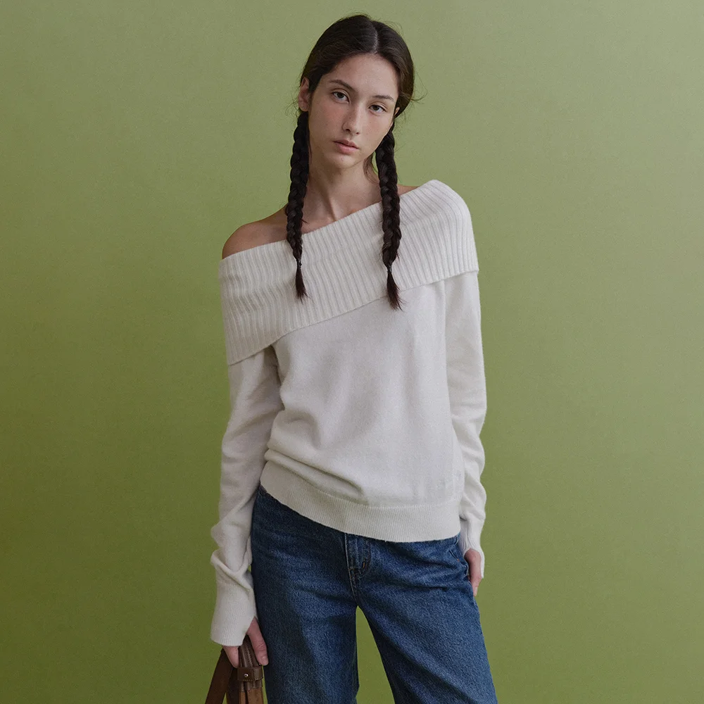 Arin Off-Shoulder Knit (Cream)