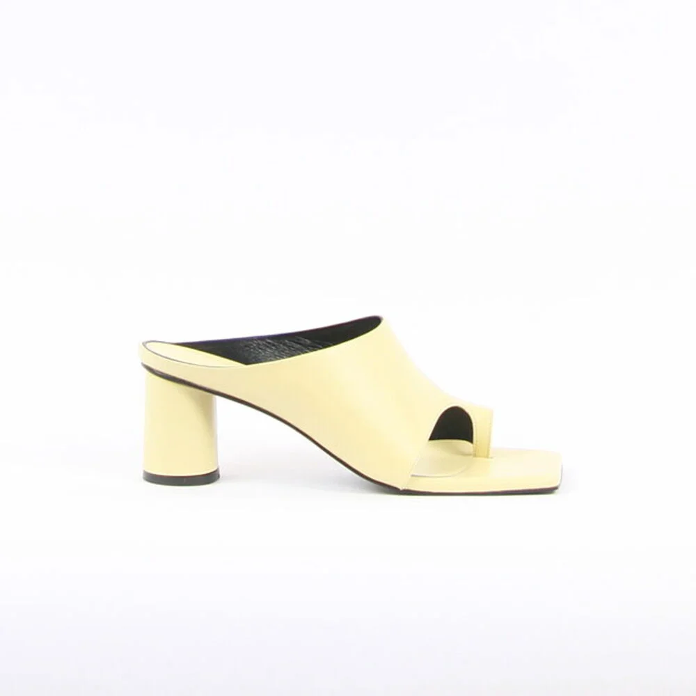 Diana Sandals Leather Lemon Yellow