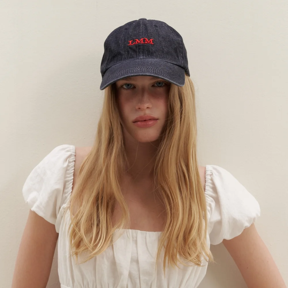 Vintage Denim LMM Logo Ball Cap_Black