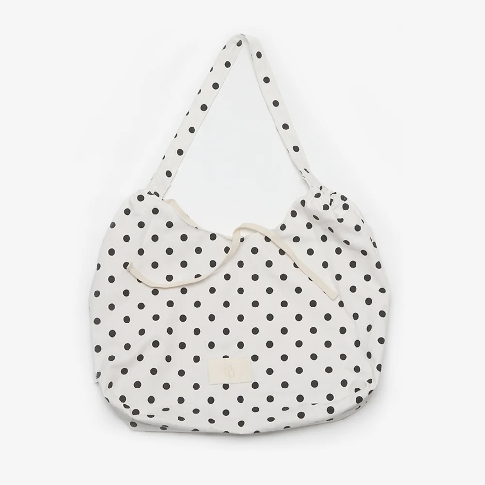 Dot hobo bag White