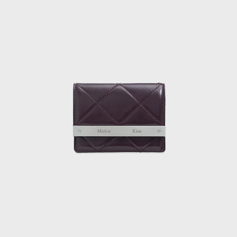 PUFF QUILT WALLET IN WINE