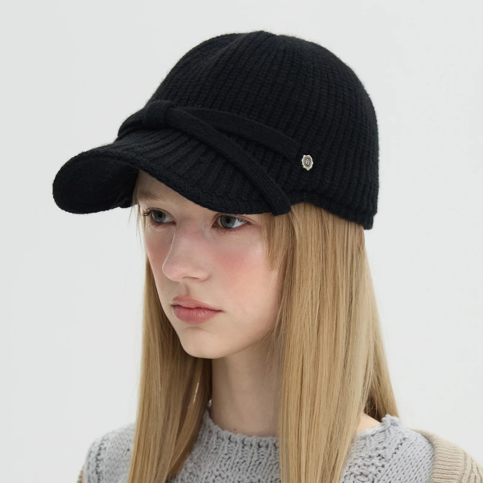 Camille Knitting Cap - Black
