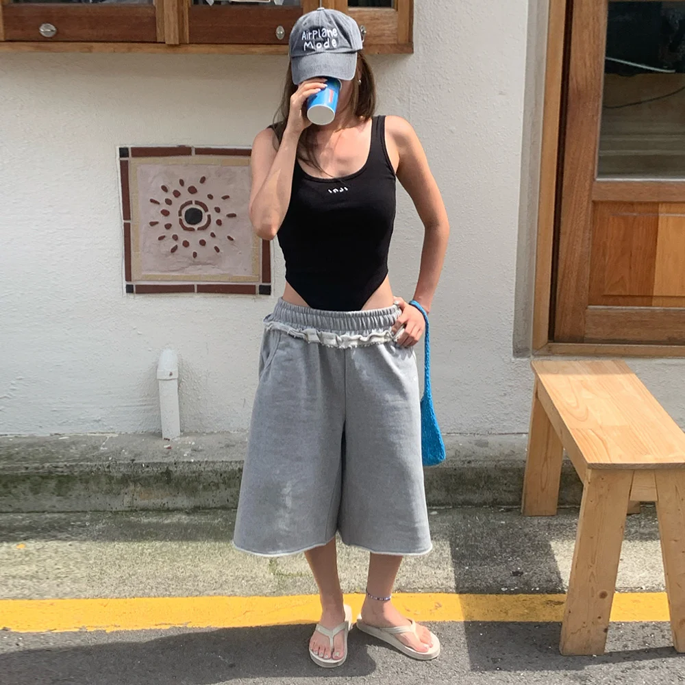 Grunge Bermuda Sweatshorts 灰色