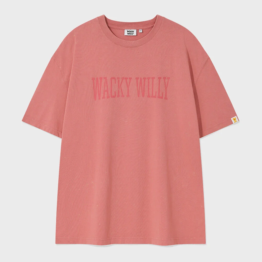 Waki Willy 染色 短袖 T恤 粉色