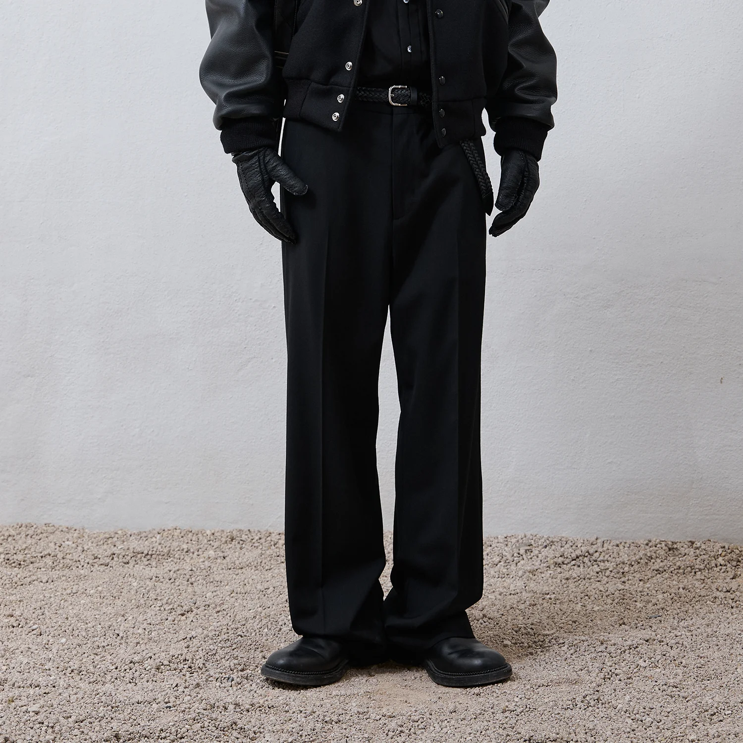 Waist line Trousers - Black