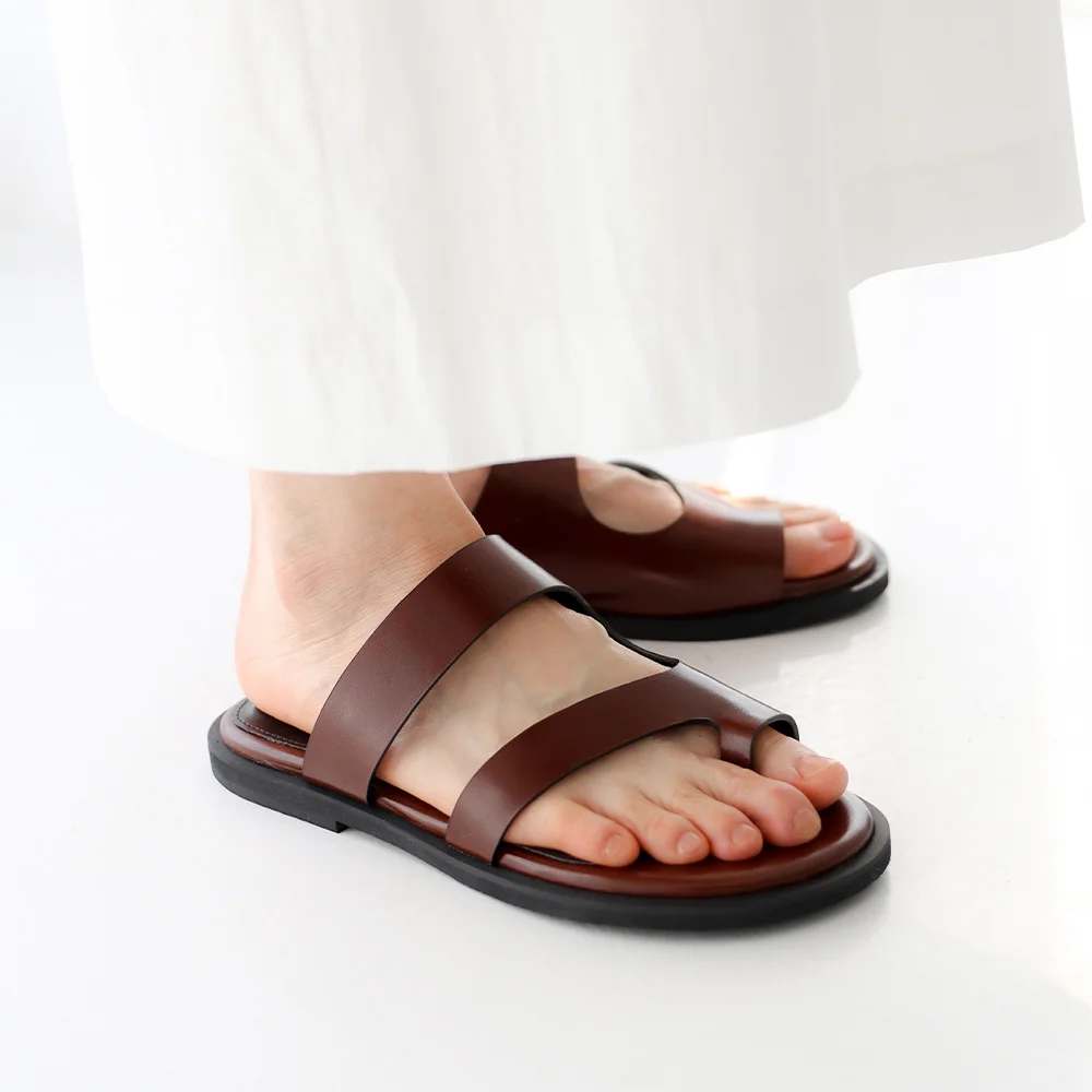 Double Strap Sandal_26039_brown