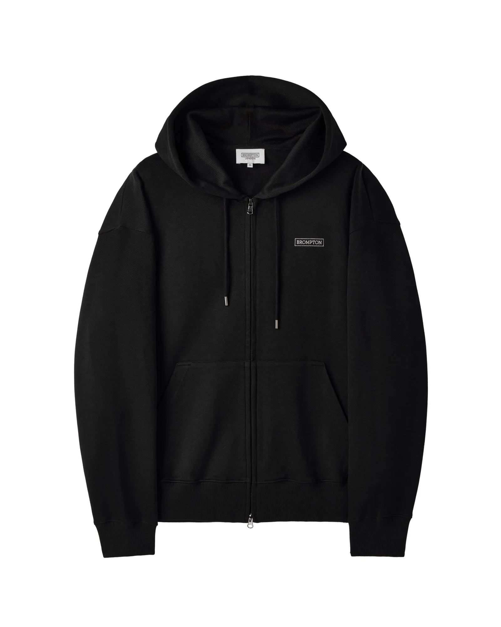 JACQUARD HOODIE ZIP-UP - BLACK (P261UFT103)