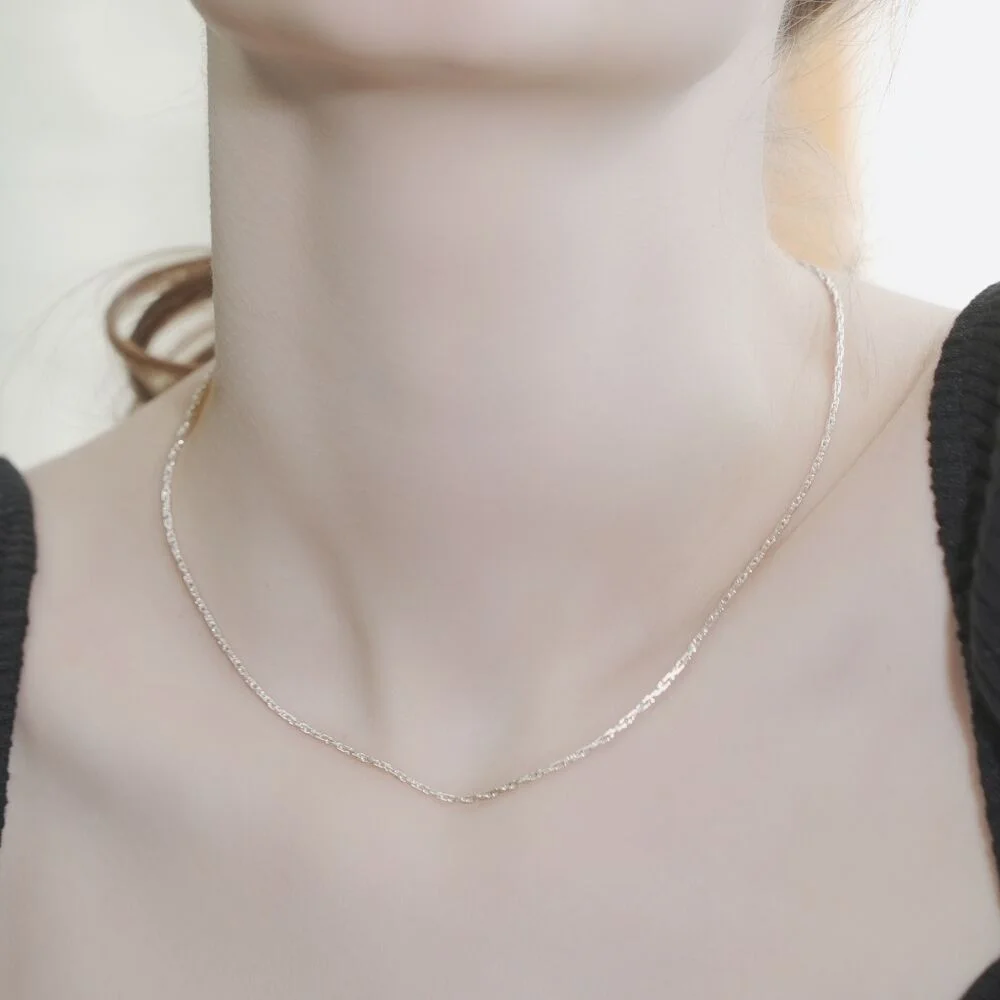 Collin cut link silver chain Necklace Colin 剪裁 Link 鏈條 銀色 925 頸鏈