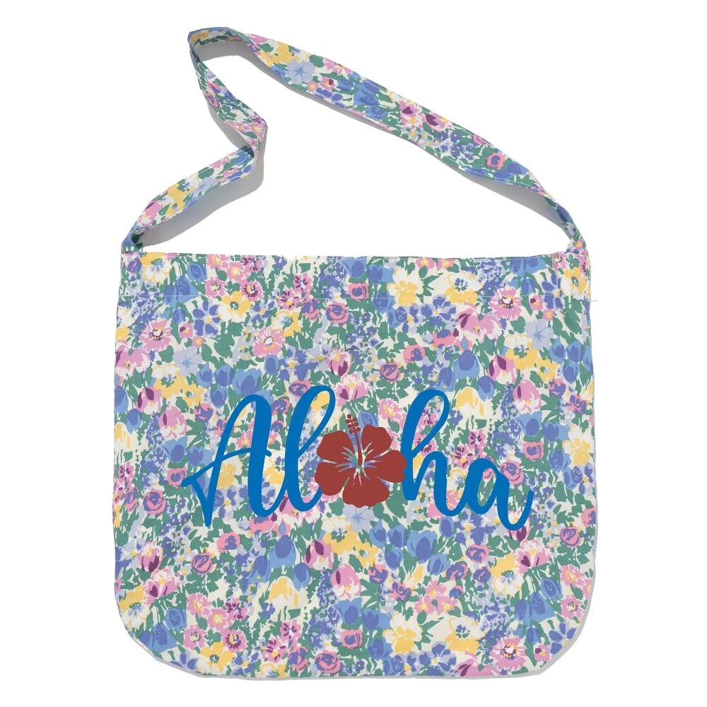 Aloha 花園 花卉 環保袋 (藍色)