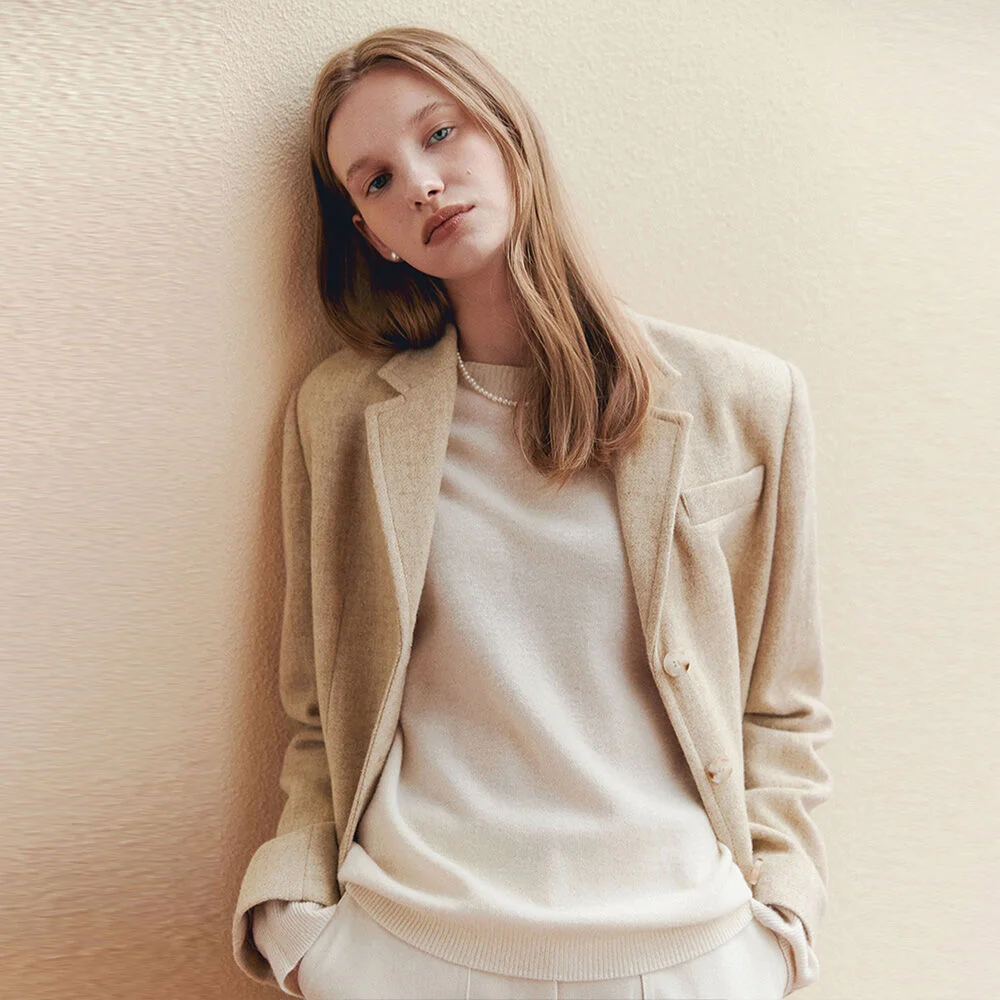 CLASSIC WOOL JACKET (butter beige)