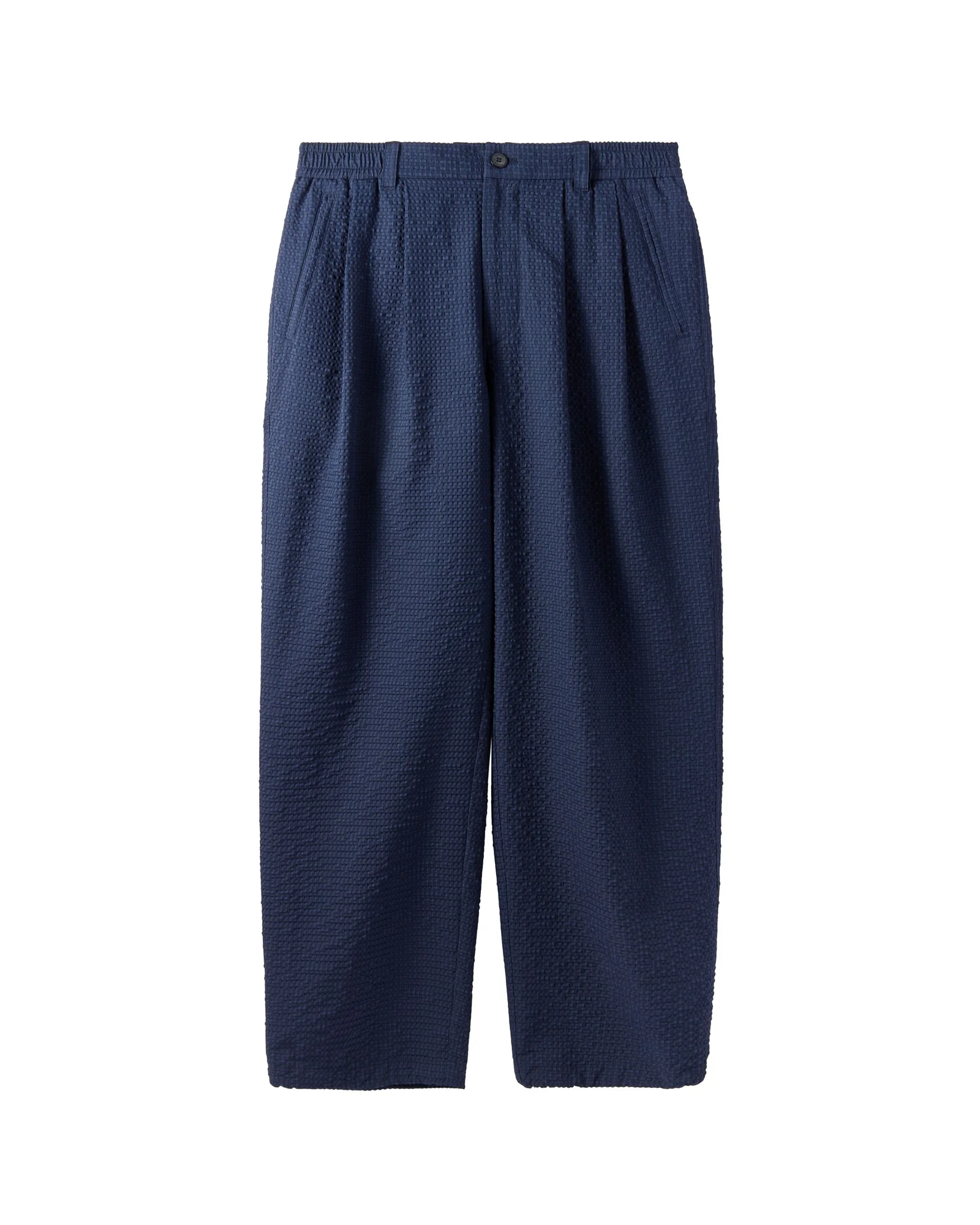 SEERSUCKER SET TROUSERS - NAVY (P242MPT532)