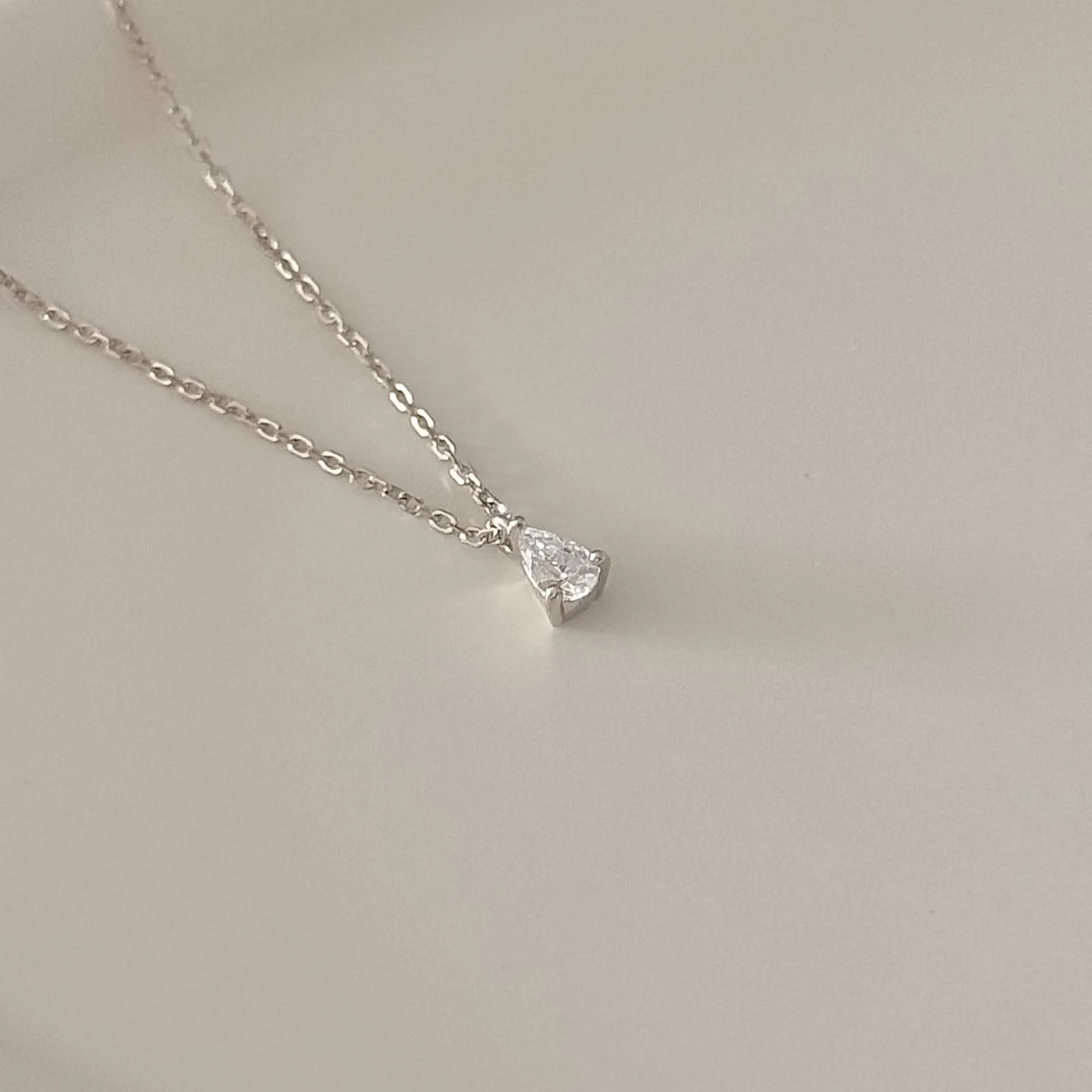 14k 18k 水珠 培育鑽石 頸鏈