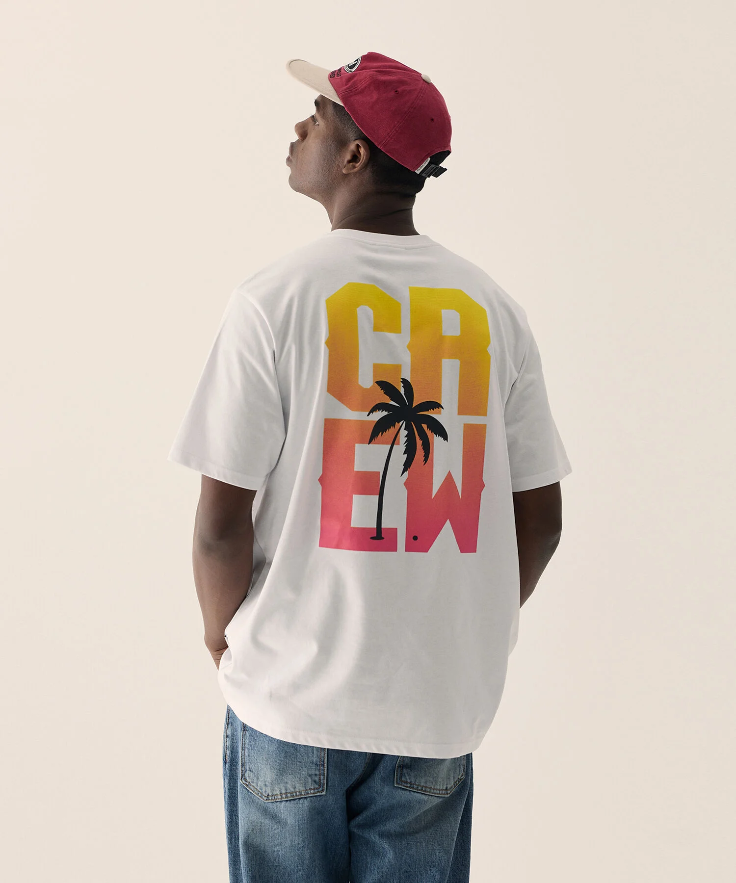 PALM TREE CREW TS WHITE
