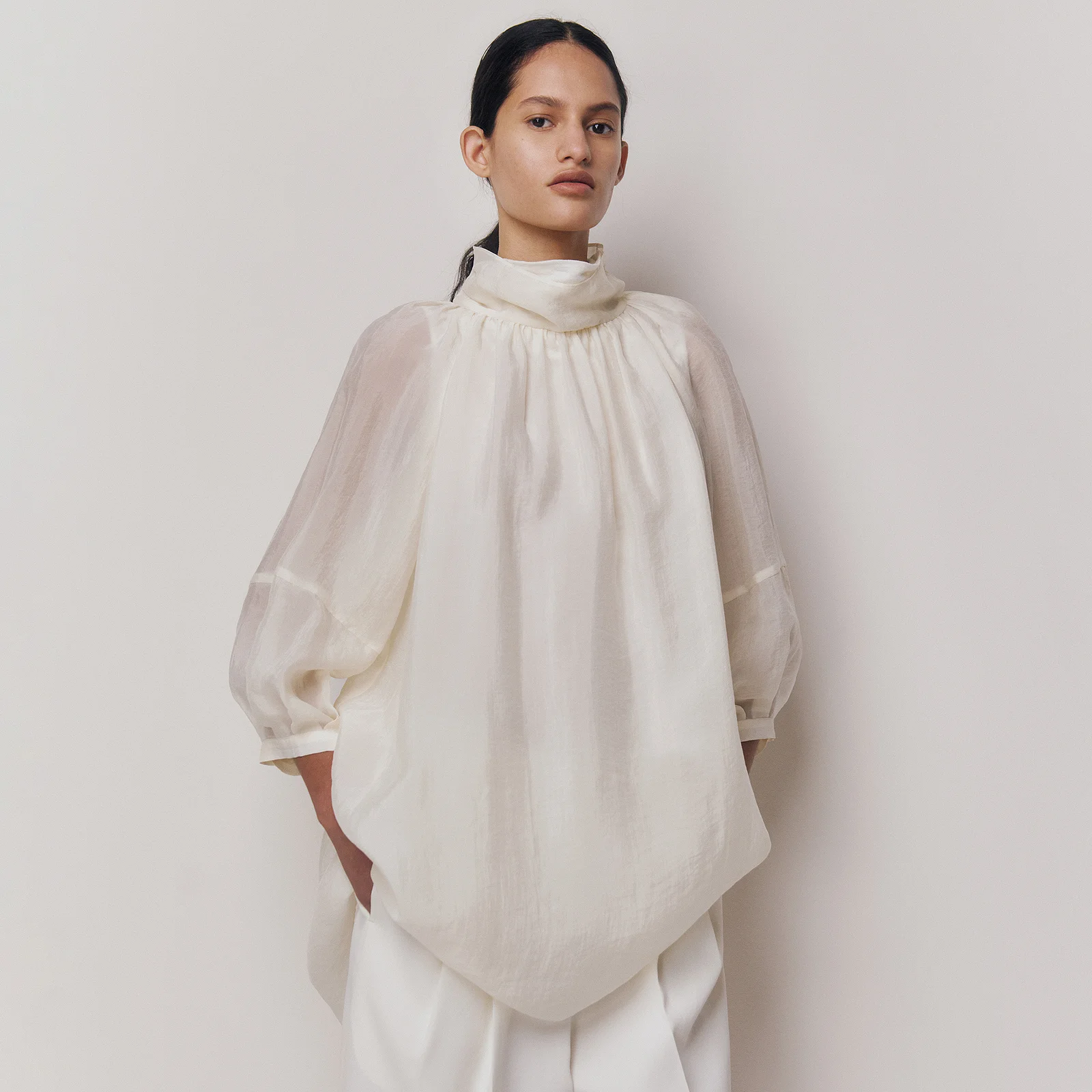 Gatherneck Blouse Margarine