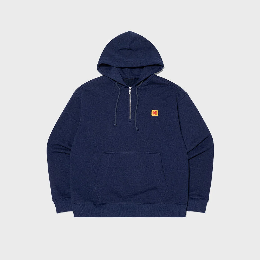 Kodachrome 薄膜 圖案 半拉鏈 連帽衫 NAVY