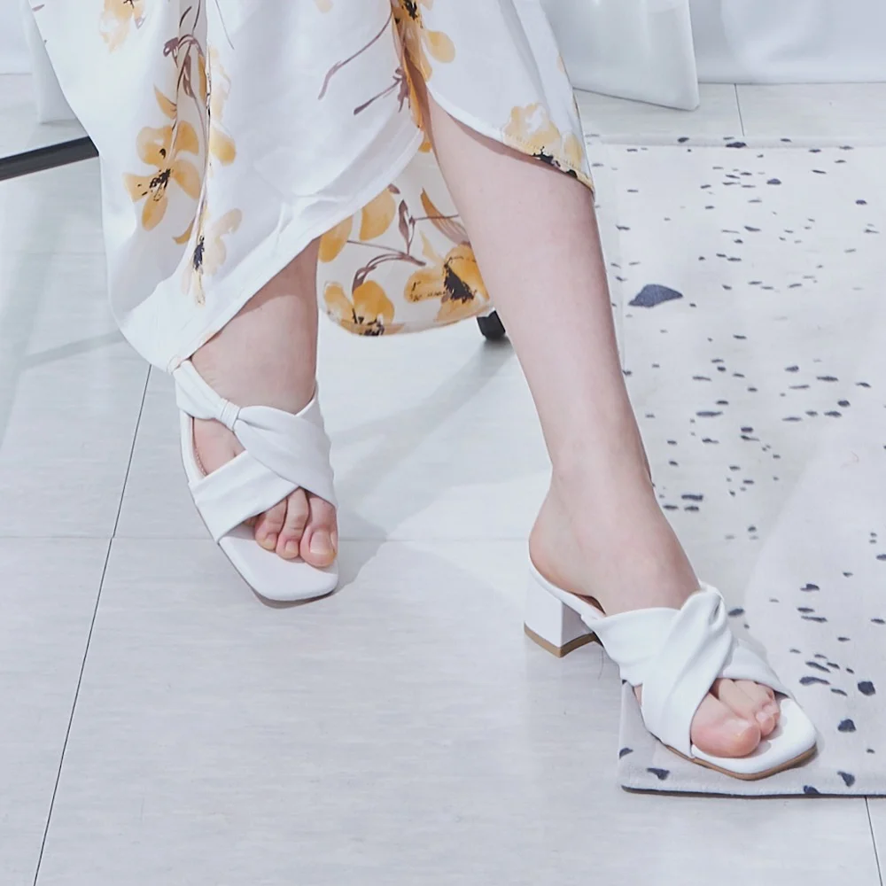 交叉 蝴蝶結 厚底 拖鞋 Daphne(CW0041) 4cm