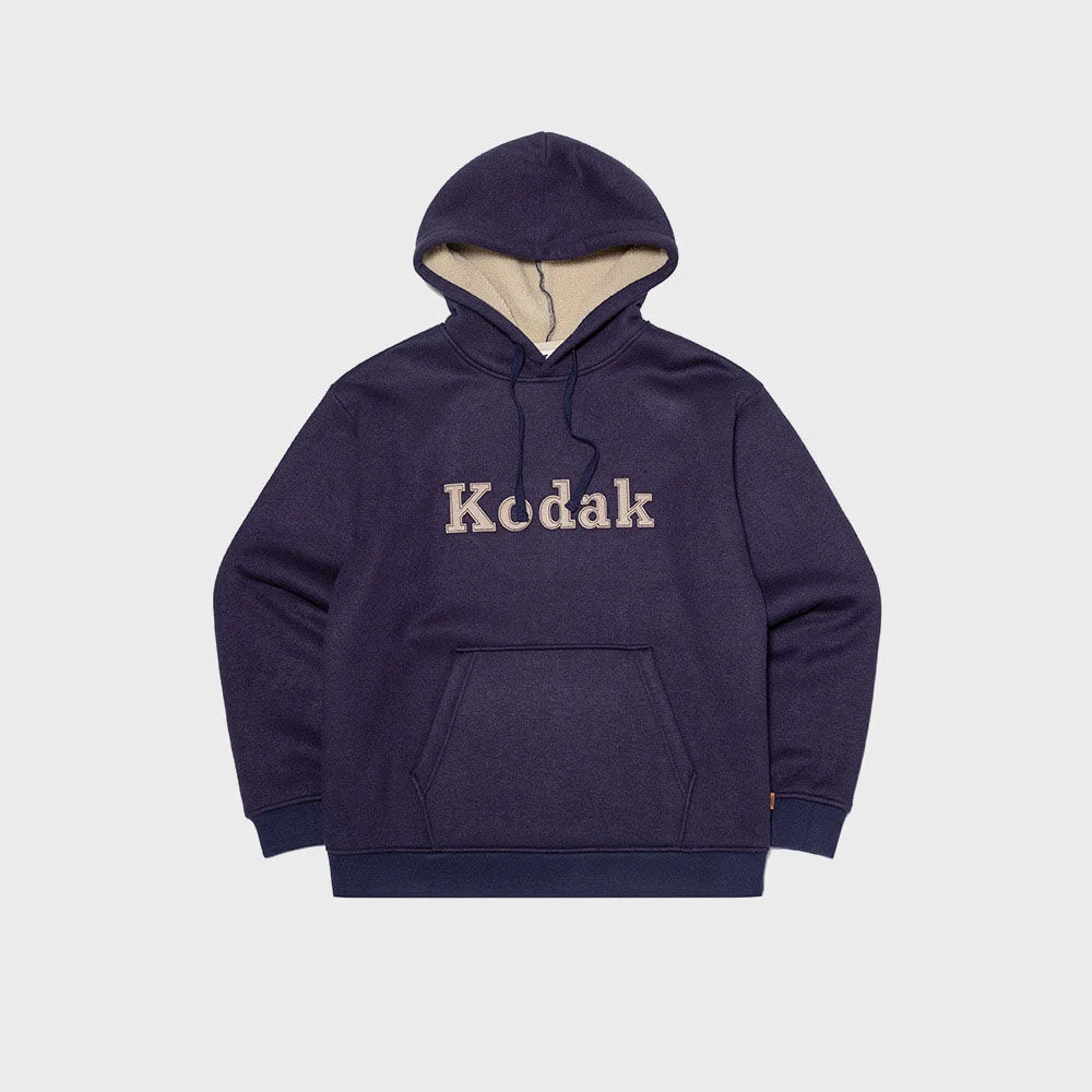 Brownie 微寬鬆版型 Light Warm 加絨 連帽衫 NAVY
