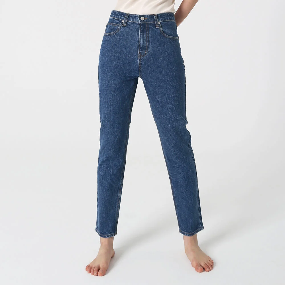 Organic Denim Mom Jeans Indigo