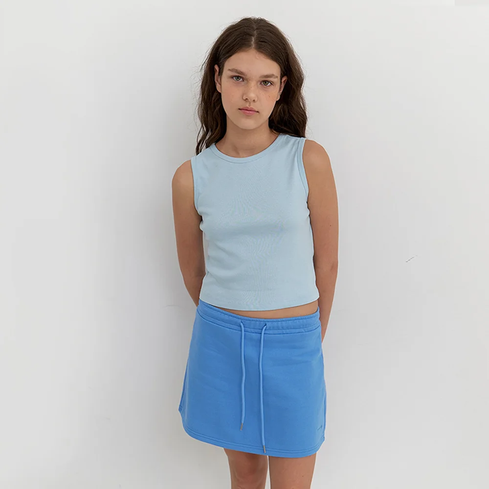 essential sleeveless top - misty blue