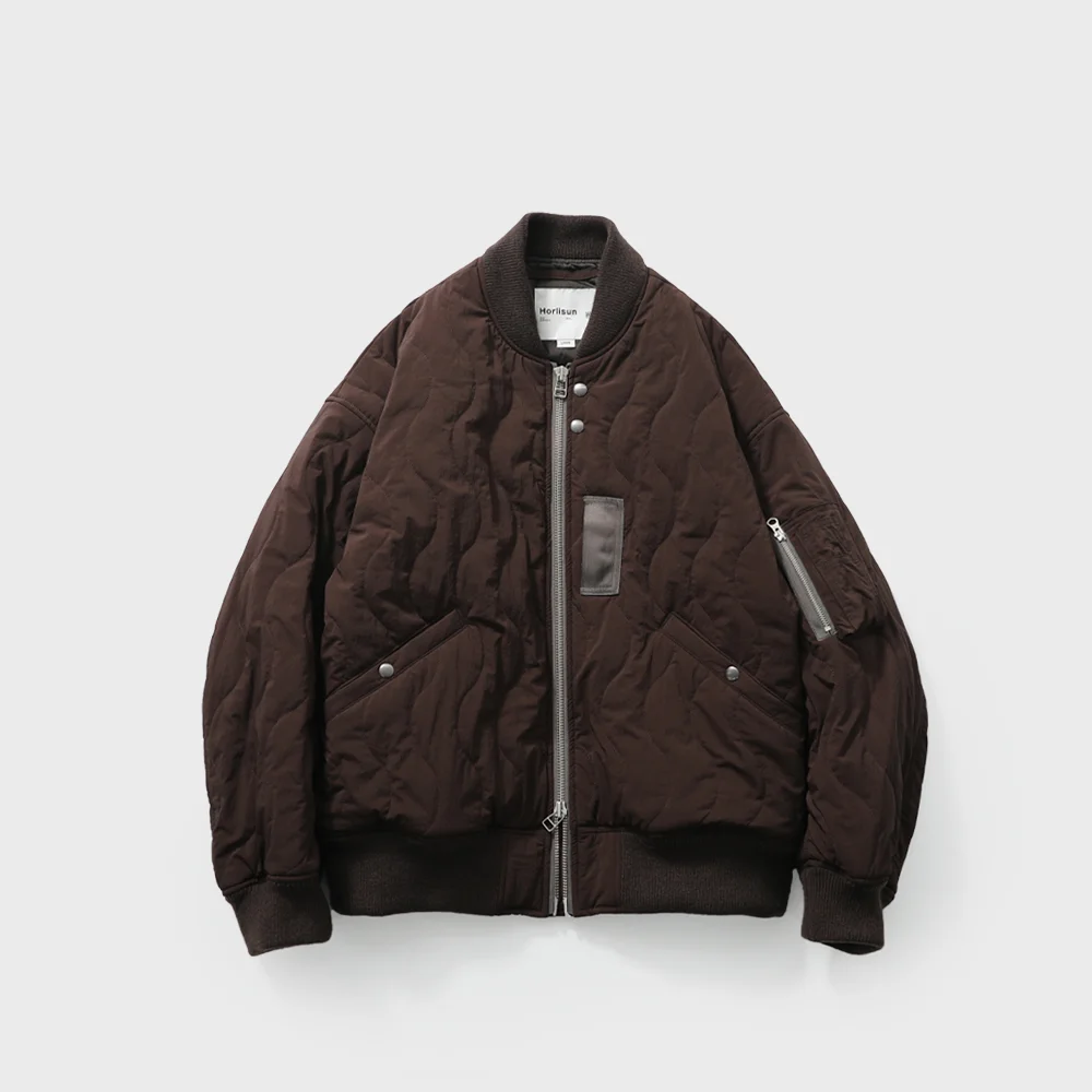 Airborne Nylon Padding Jacket Brown