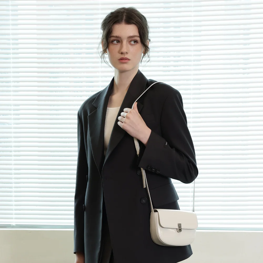 Sara Saddle Bag_White