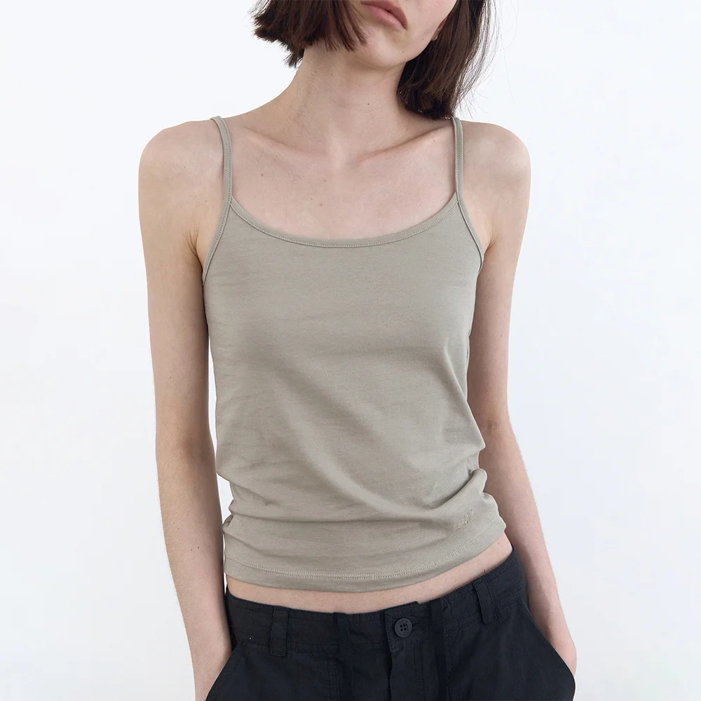 Soft layered sleeveless (beige)