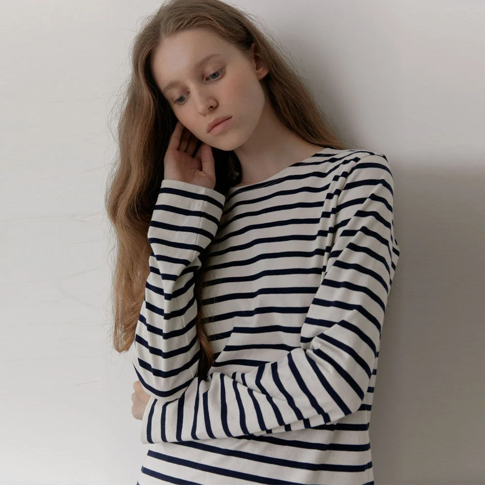 French Stripe T-Shirts (Ivory)