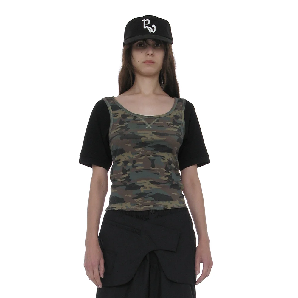 SCOOP-NECK BAT SLEEVE TOP_CAMOUFLAGE