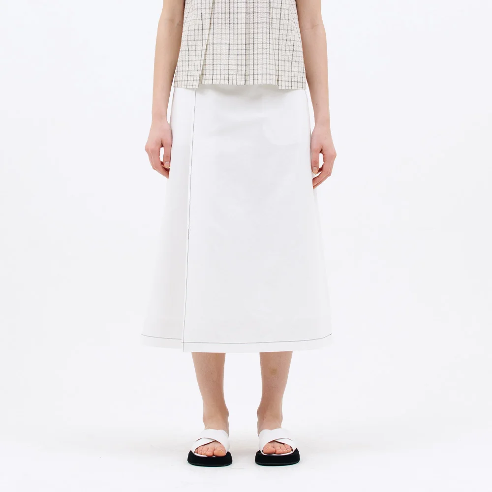 stitch skirt_white