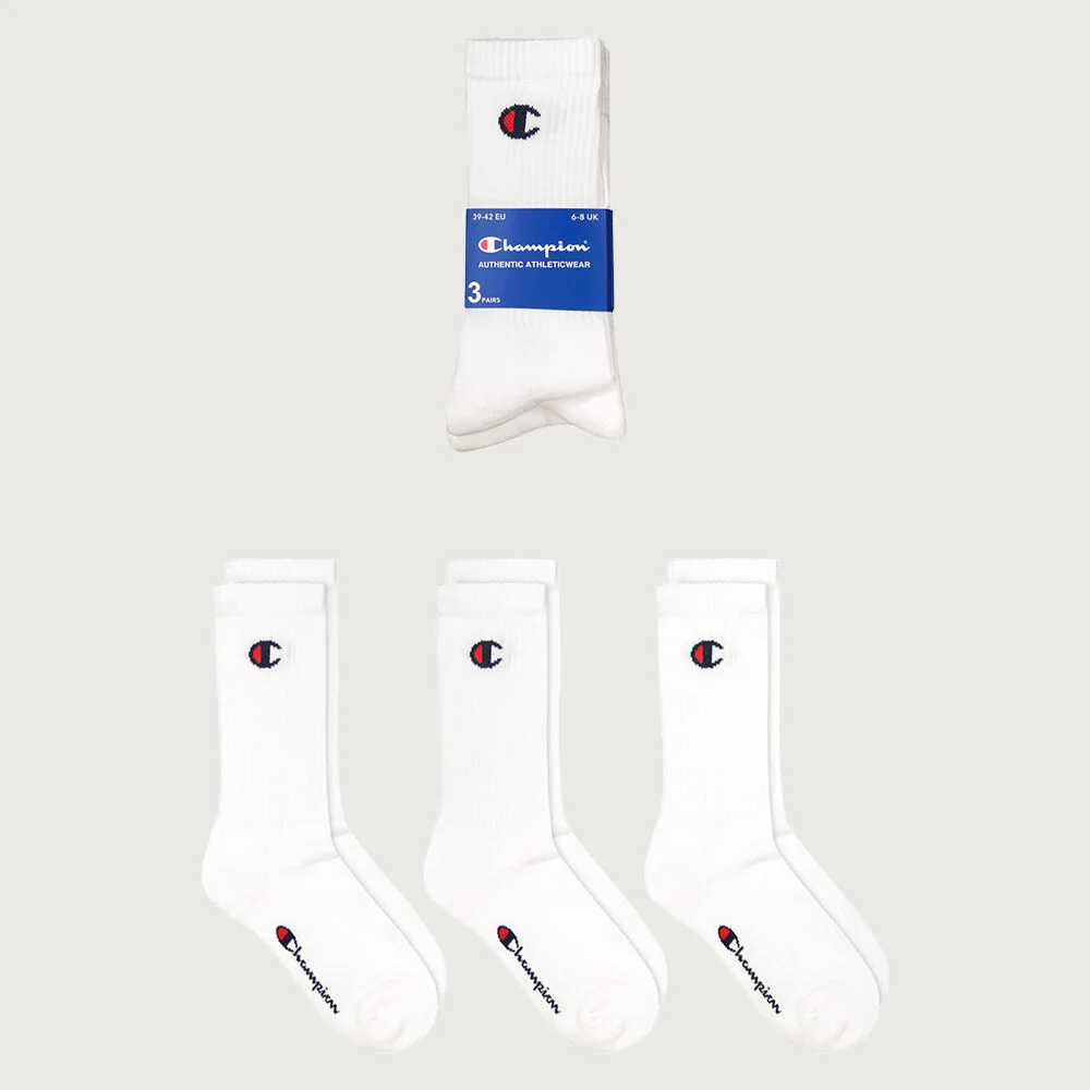 C標誌 Full Length 襪 3PACK White