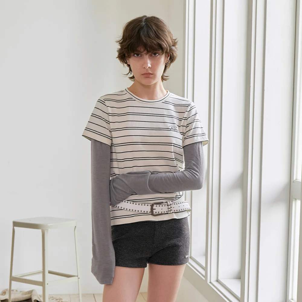 Stripe Layered T-shirts VW5AE136_2color
