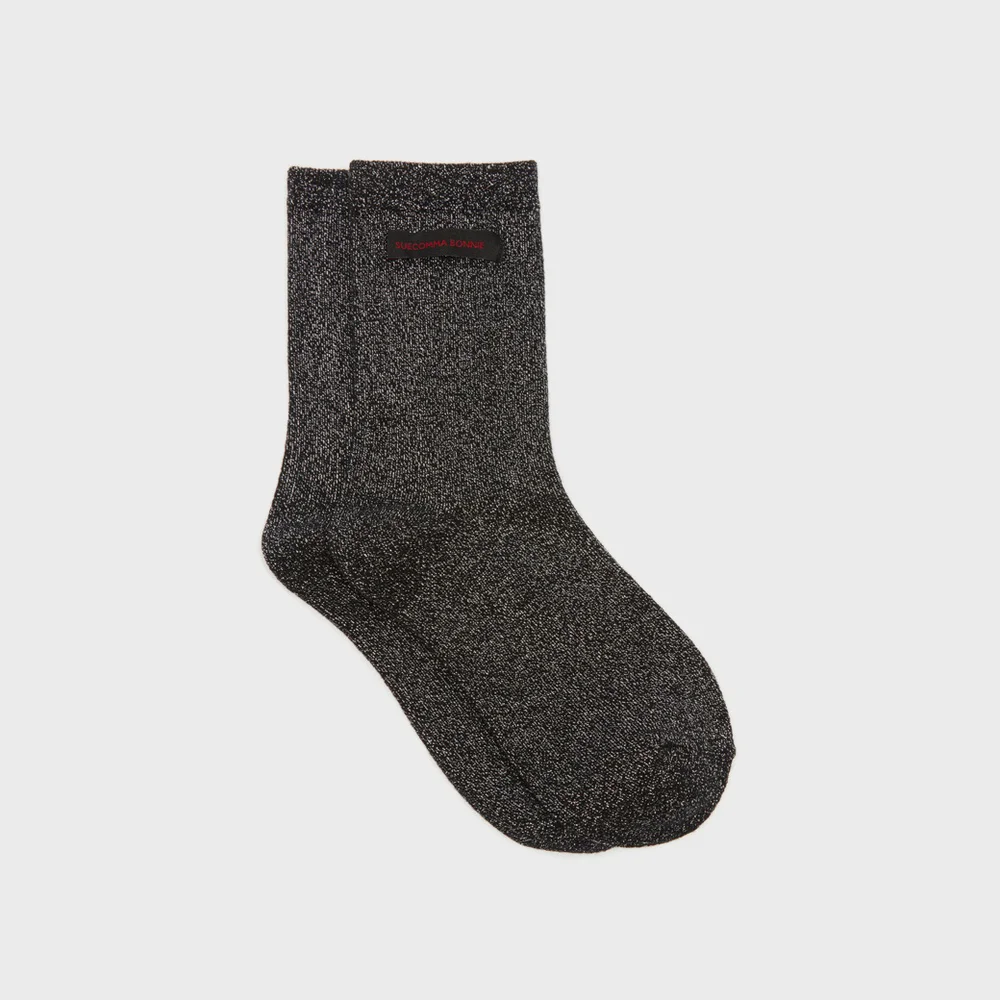 Pearl glitter socks(black)_DSLAA26501BLK