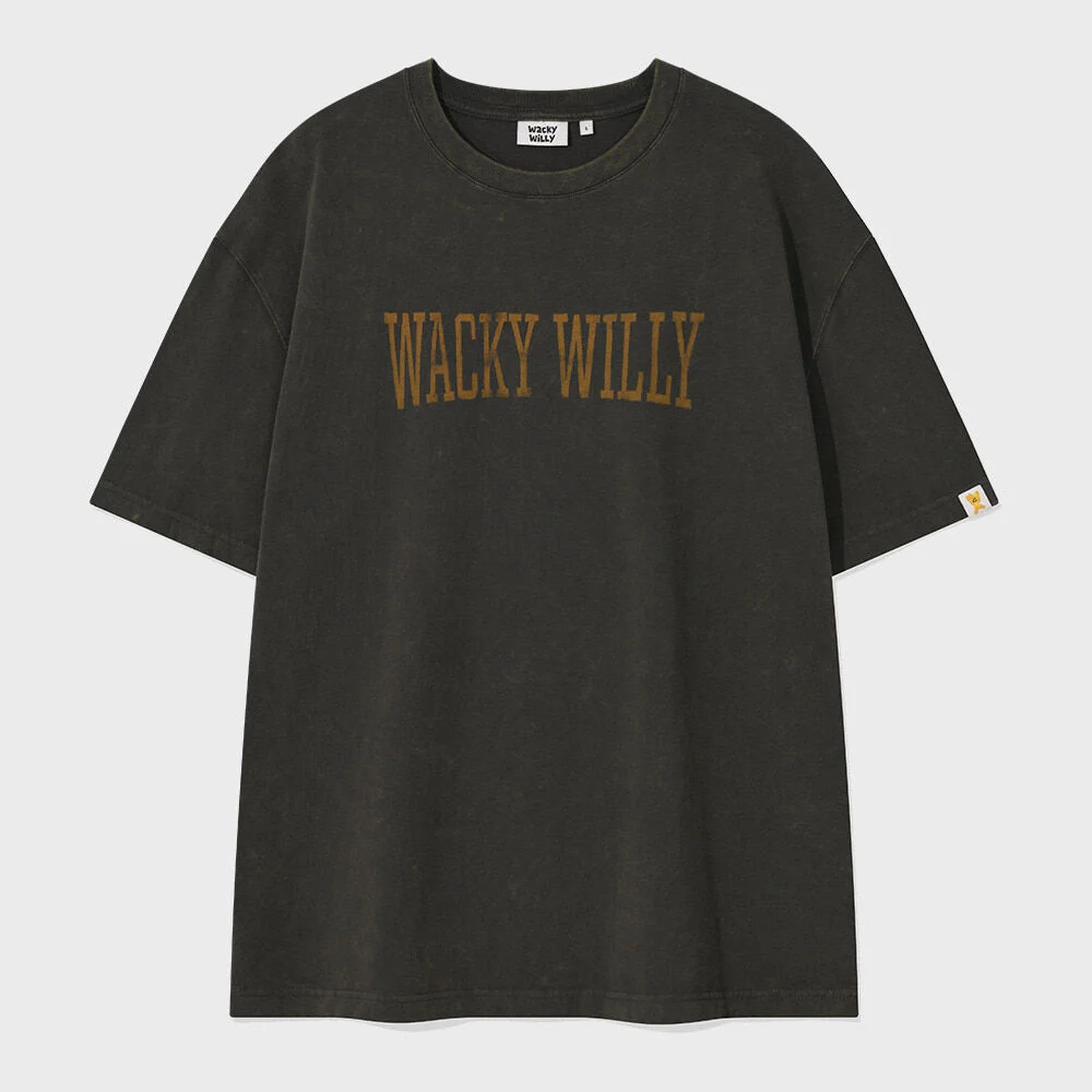 Waki Willy 染色 短袖 T恤 炭灰色