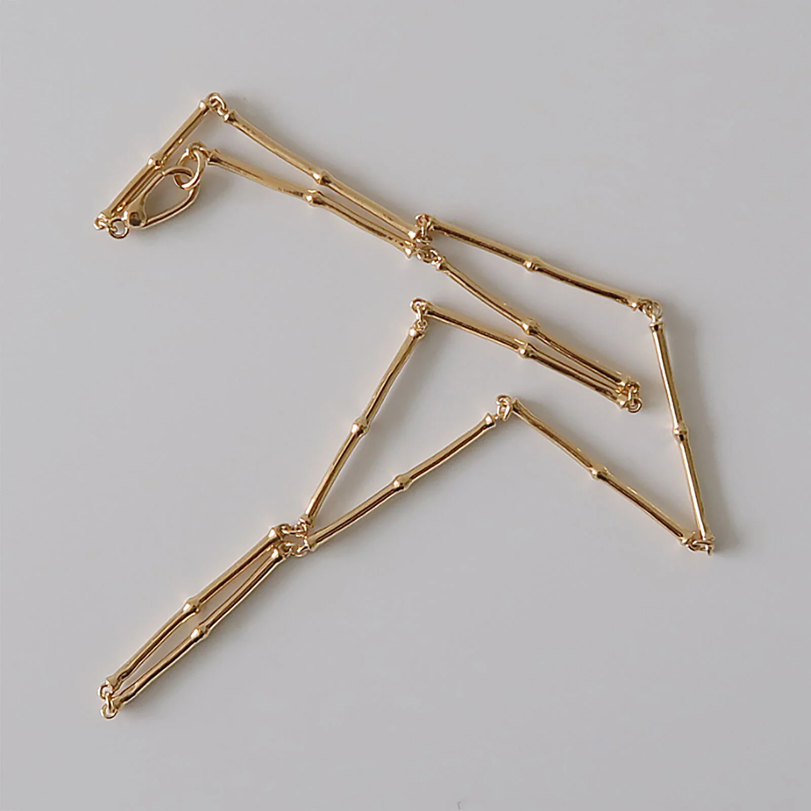 GOLD BAMBOO CHAIN NECKLACE