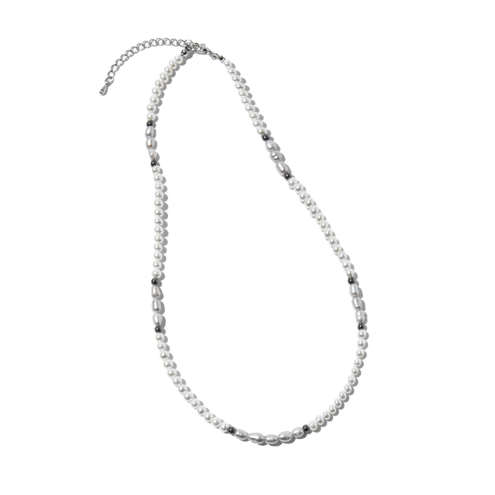 疊層 珍珠 Necklace_珍珠 白色