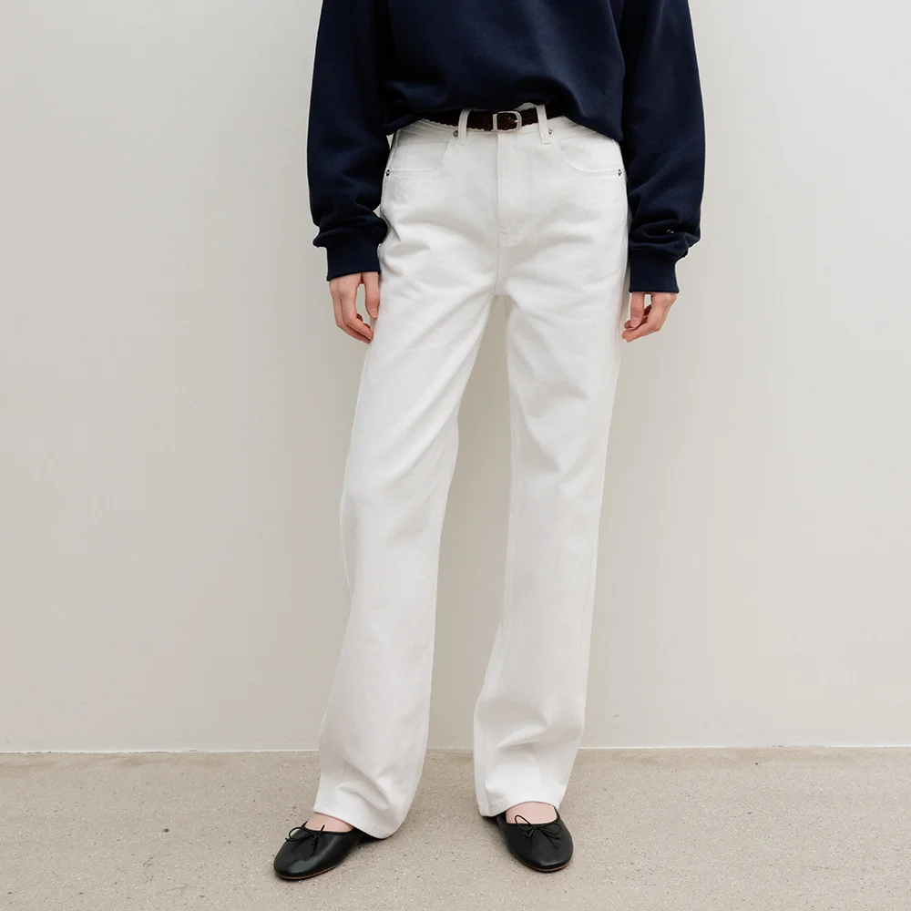 Parisien Classic Straight Denim Blanc