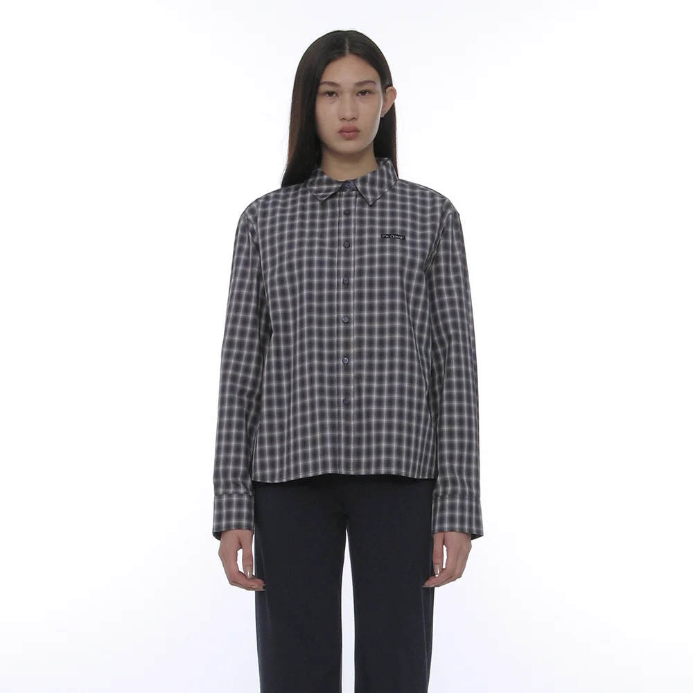 PWC CLASSIC BUTTON-UP CHECK SHIRT_NAVY