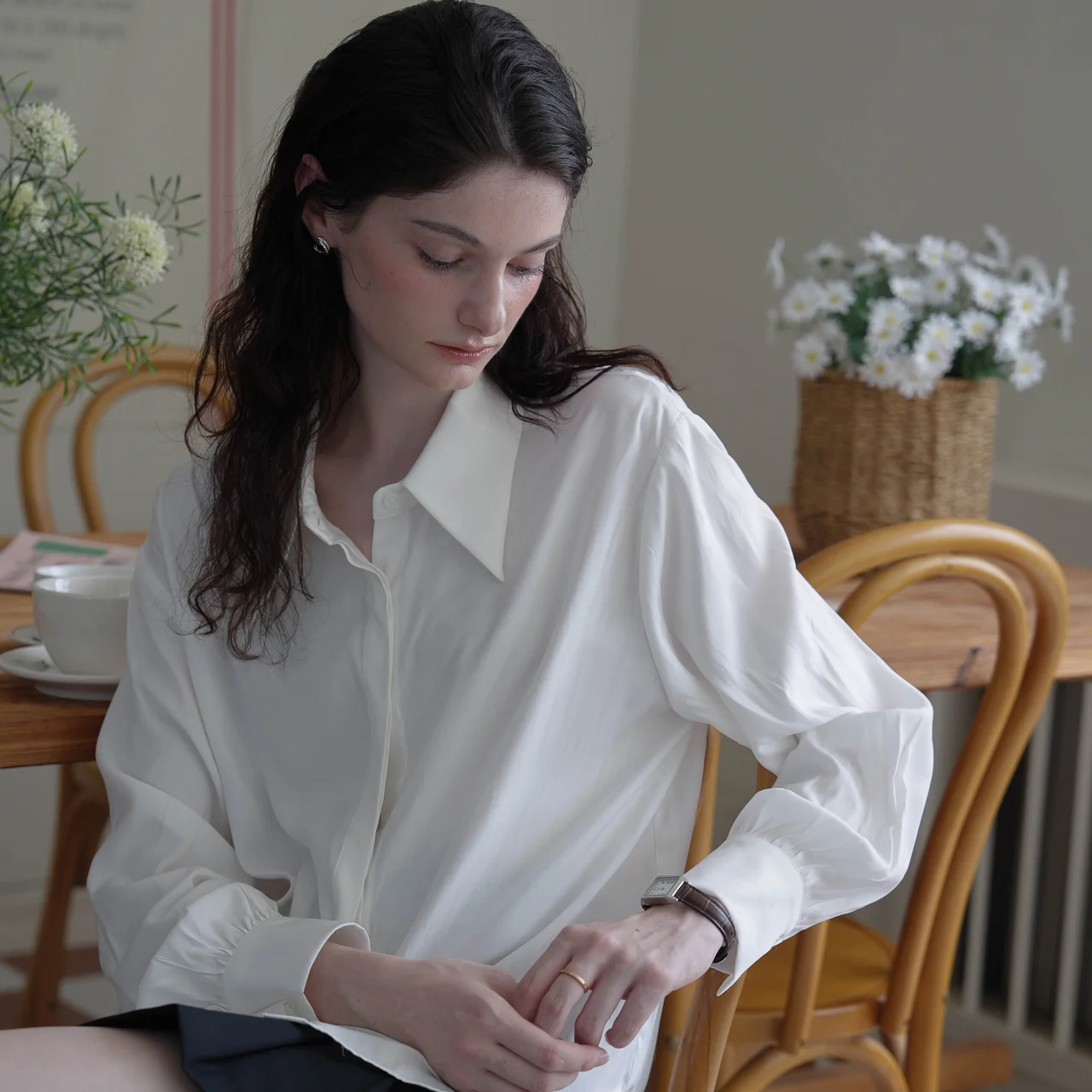 Satin Collar Shirt