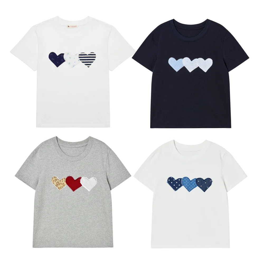 Signature Heart Patch Cotton T-shirt