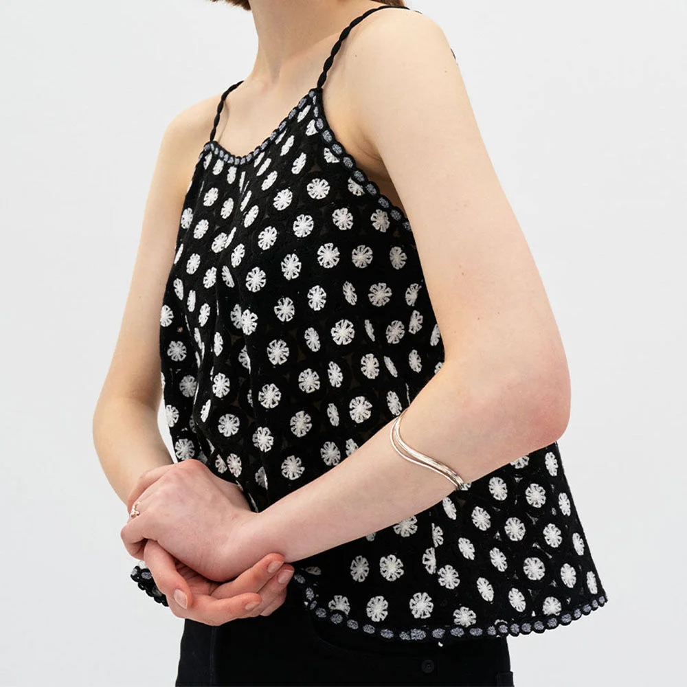 5S Floral crochet bustier top