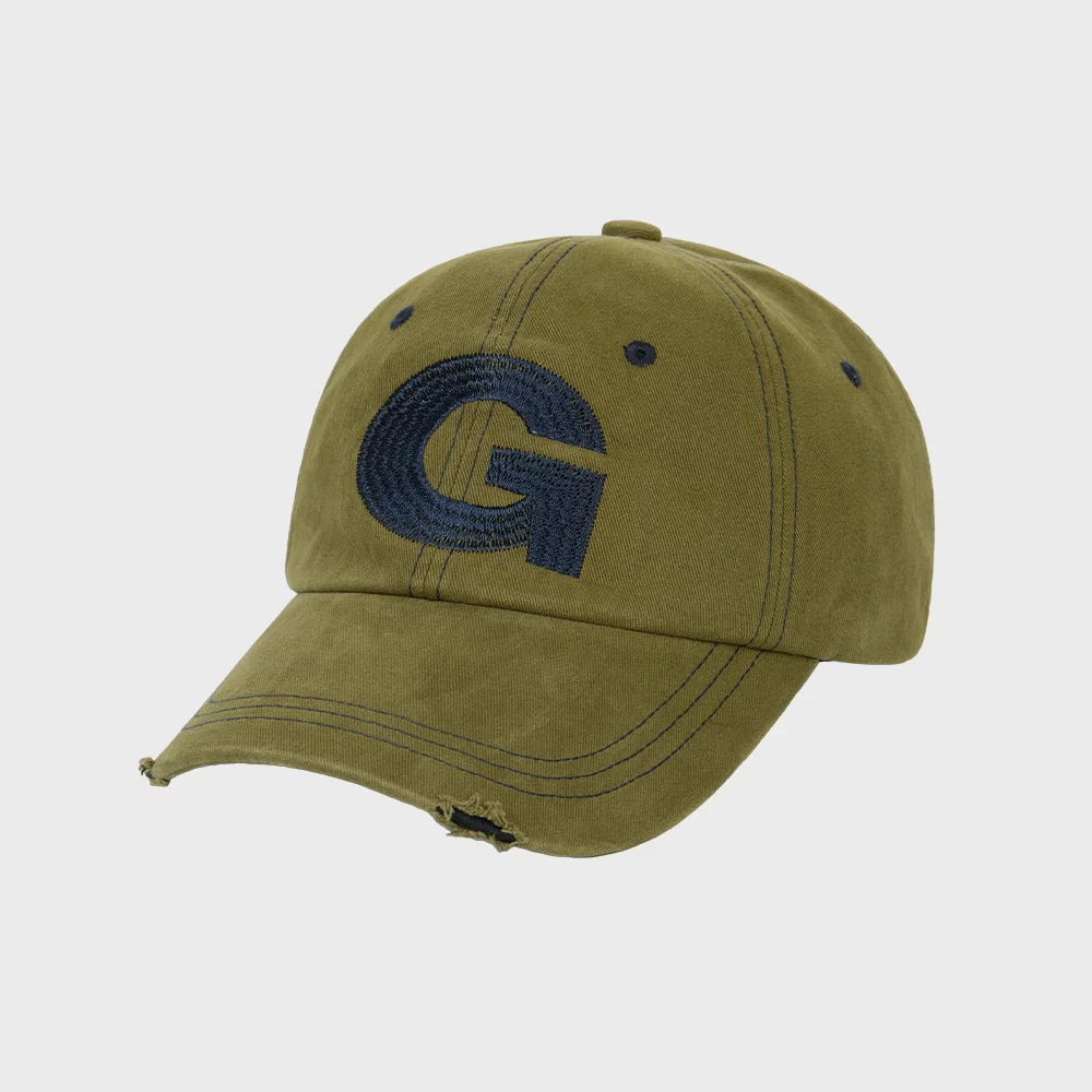 G Needlework Ball Cap (Khaki)